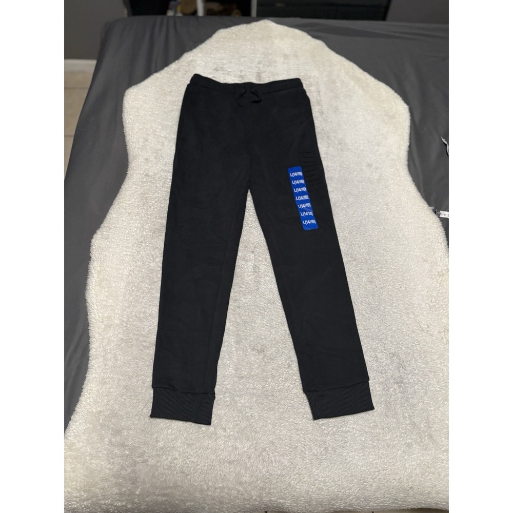 Puma Boys Black Joggers Sweatpants Size Large 14/16 NWOT